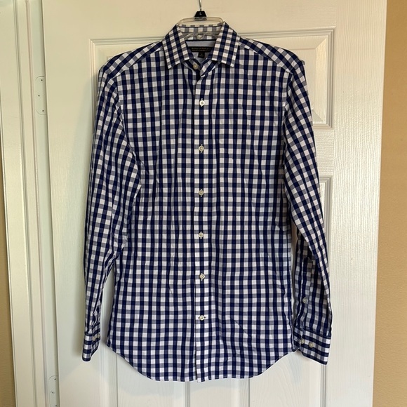 Banana Republic blue and white long sleeve button down shirt size small - Picture 1 of 8